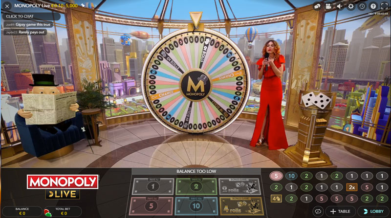 Review of Monopoly Live by Evolution Gaming 2 monopoly